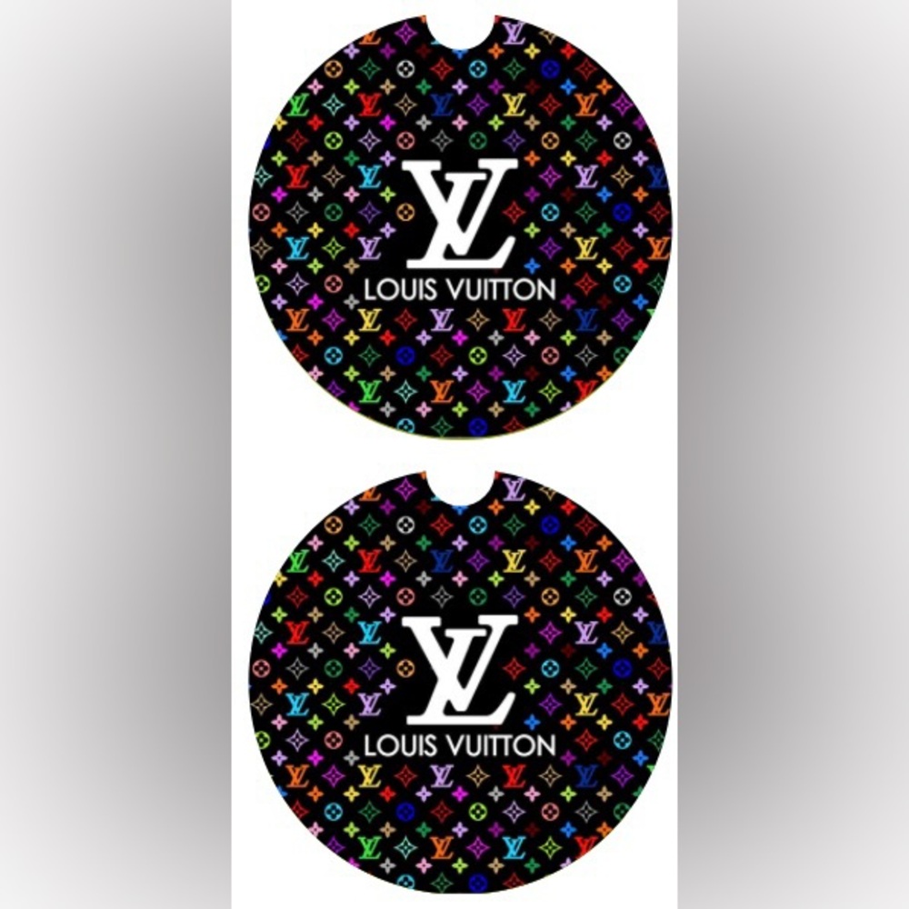 HANDMADE FASHION Set of 2 Sandstone Car Coasters - 2.5”